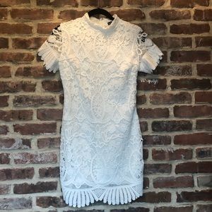 Boohoo White Lace Mini Dress